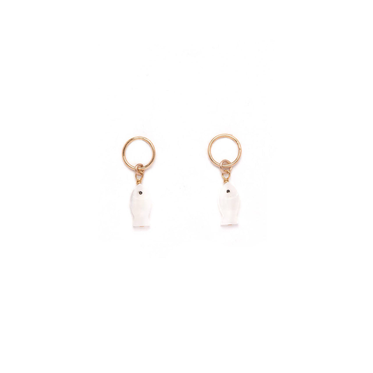 Mother of Pearl Fish Earrings
