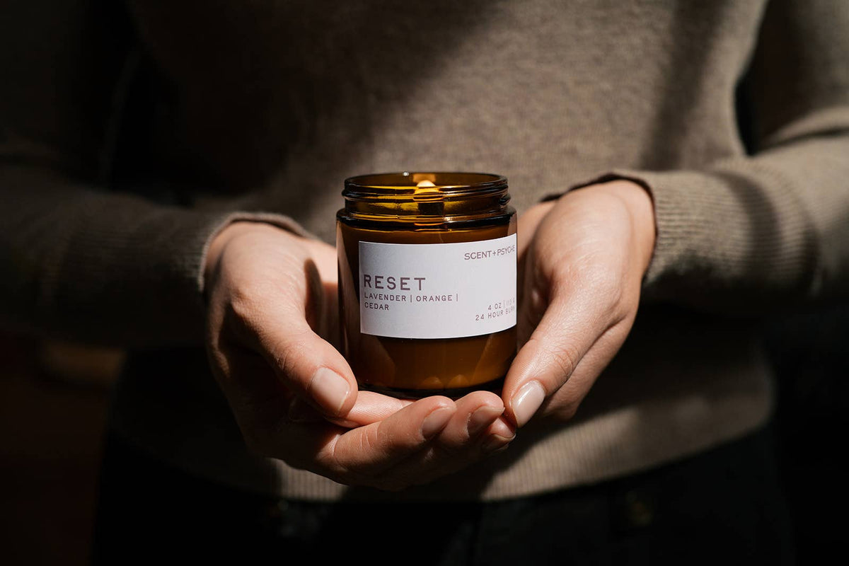 Reset | Lavender & Cedar Wood Wick Coconut-Soy Candle 4oz