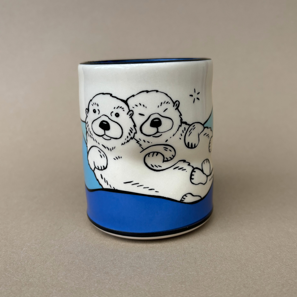Lucky Otter Cup - Large Ceramic Mug - Father's Day