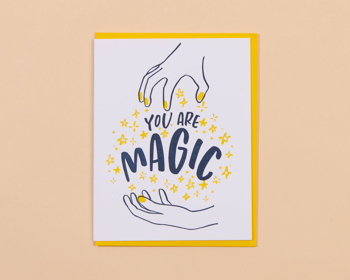 You Are Magic Thank You Letterpress Greeting Card