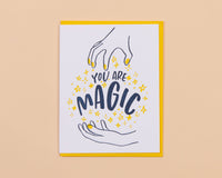 You Are Magic Thank You Letterpress Greeting Card