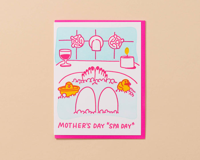 Mother's Day "Spa Day" Letterpress Card