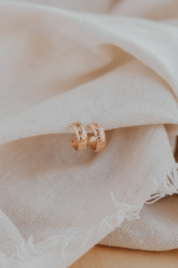 Baby Flora Hoops | 14kt Gold Fill + Sterling Silver