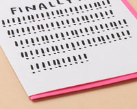 Finally! Congrats Letterpress Greeting Card