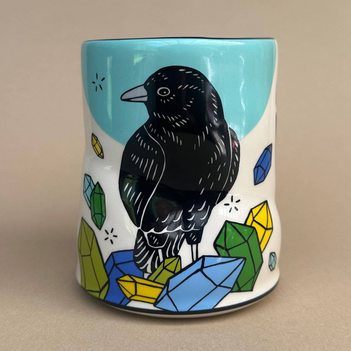 Lucky Crow Cup - XLarge Ceramic Mug - Father's Day