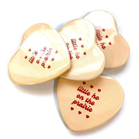 Little Ho On The Prairie Heart Shaped Pinback Button