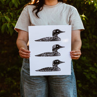 Common Loon Print Wall Art Nordic