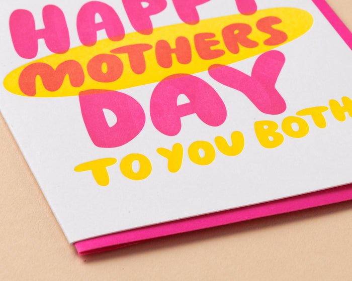 Two Mothers Day LGBTQ Mother's Day Letterpress Greeting Card