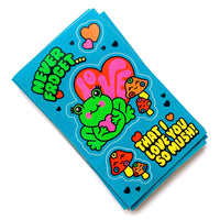 Frog Mushroom Valentine's Day Vinyl Sticker Card