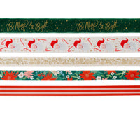 Be Merry & Bright Ribbon Set of 5