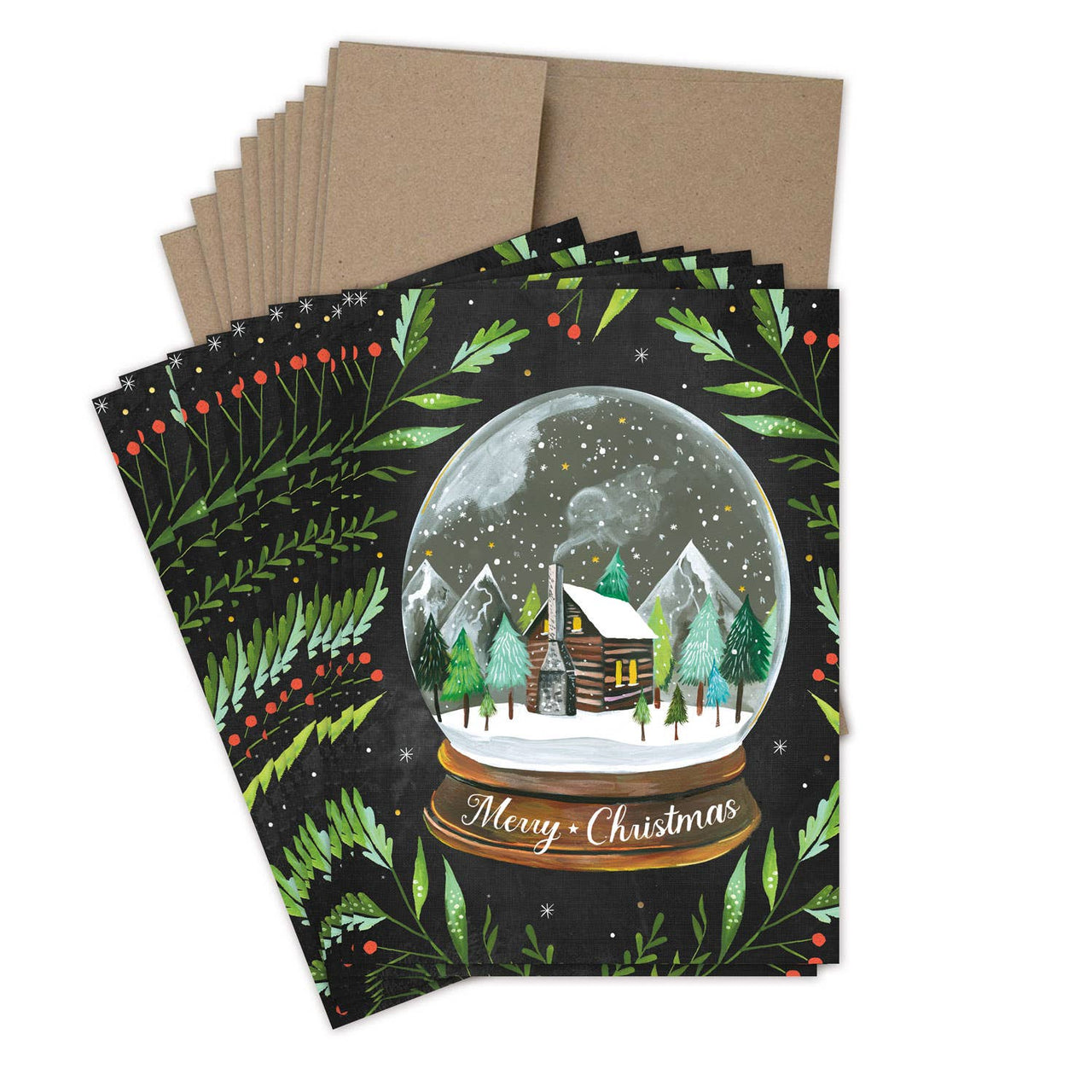 Merry Christmas Holiday Boxed Cards - Set of 10