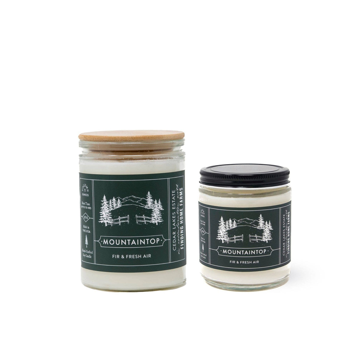 Soy Candle, Mountaintop, Woody & Fresh