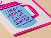Made a Human Letterpress New Baby Card