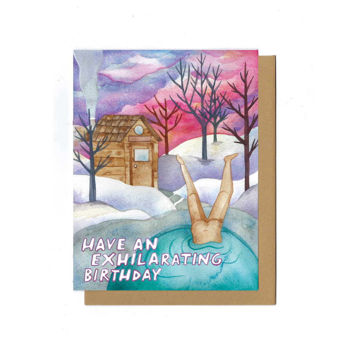 Sauna - Exhilirating Birthday Card