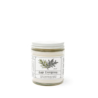 Soy Candle, Sage Evergreen, Woody & Herbal Scent, Year Round