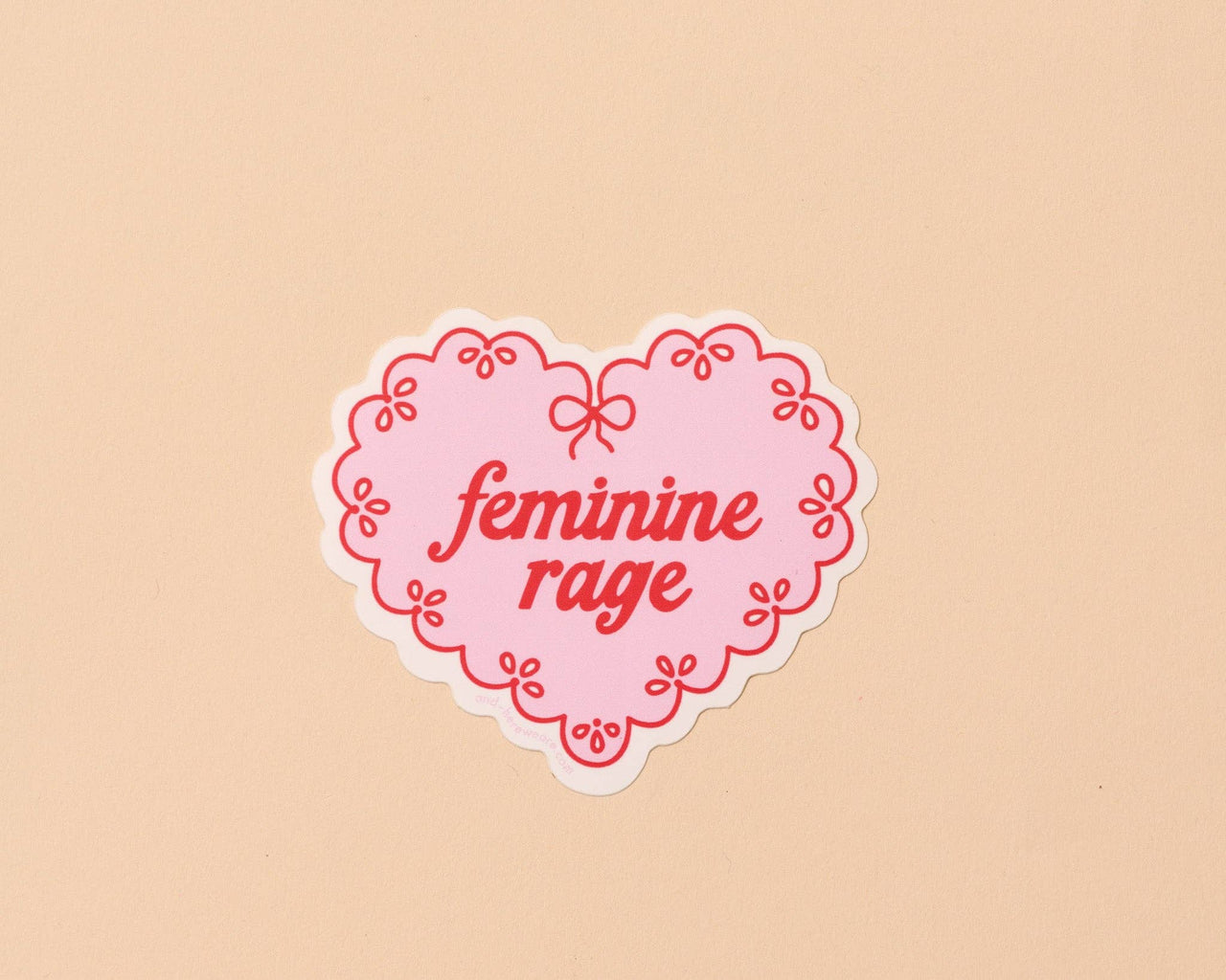 Modern Vinyl Sticker — Feminine Rage Heart — Your Gal Kiwi