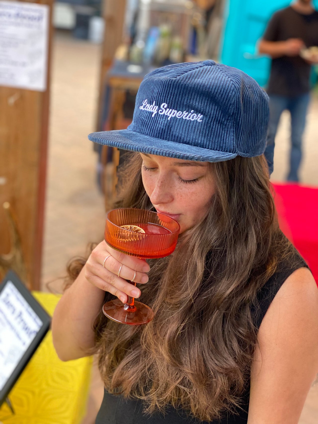 Lady Superior Corduroy Hat (Blue)