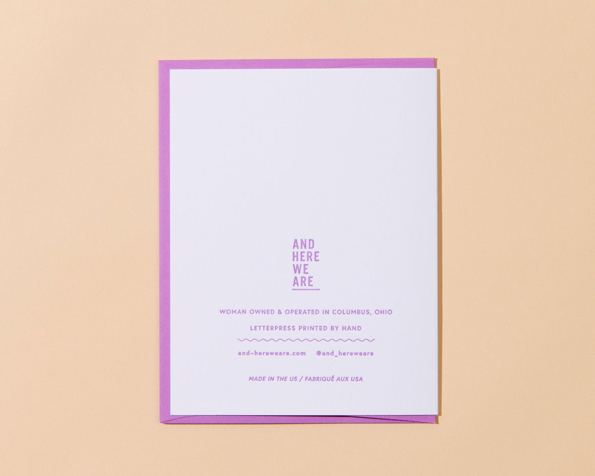Best Wife/Mom/Friend Mother's Day Letterpress Greeting Card from Partner