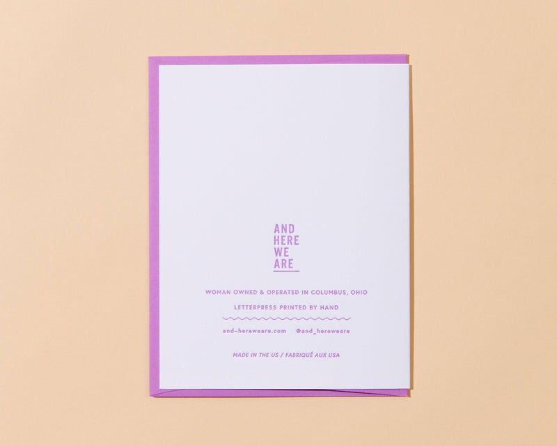 Best Wife/Mom/Friend Mother's Day Letterpress Greeting Card from Partner