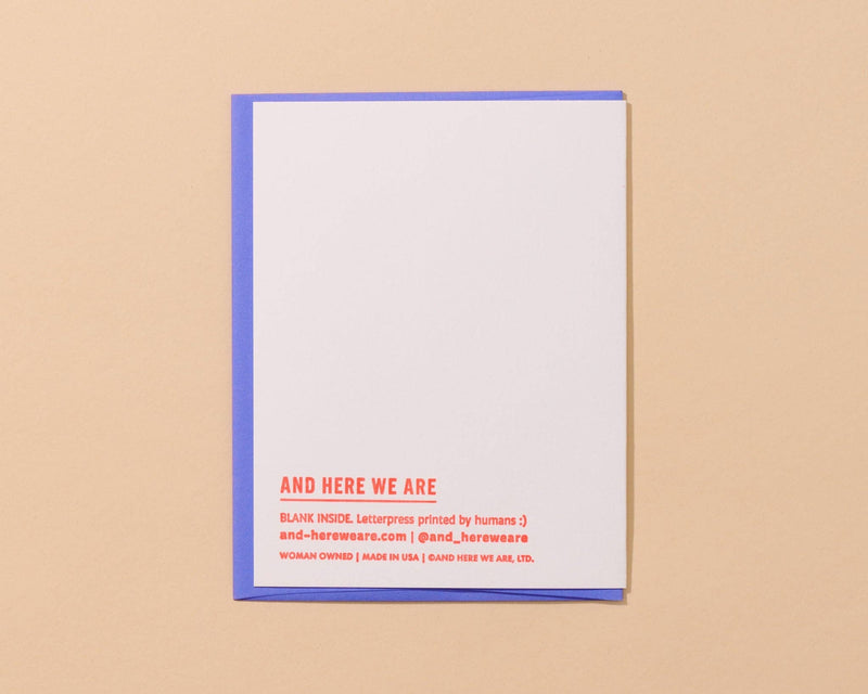 Happy New Home Letterpress Food Icons Housewarming Card
