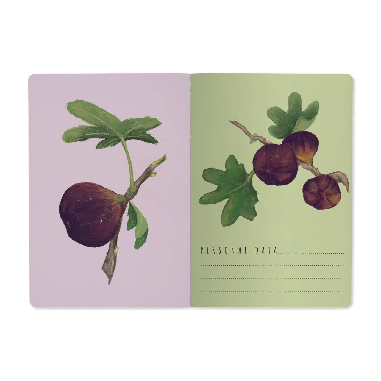 A5 Notebook -Figs on White 
