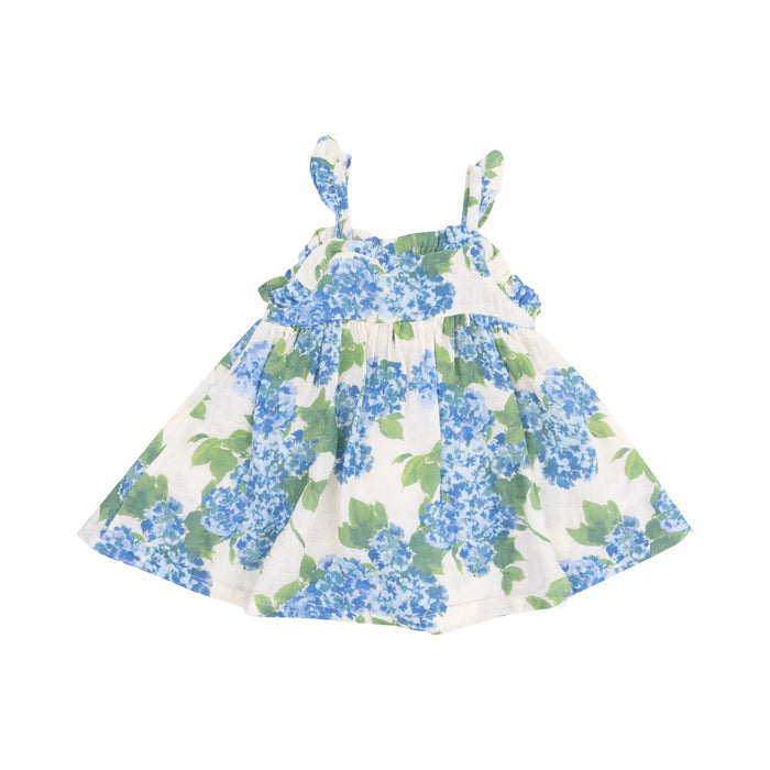 Watercolor Hydrangeas | Paperbag Ruffle Sundress