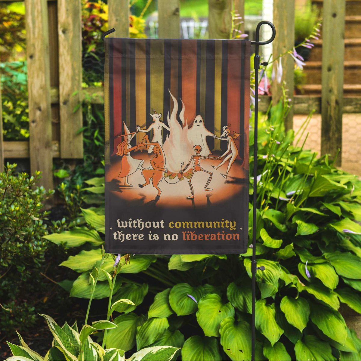 "Without Community There Is No Liberation" Garden Flag