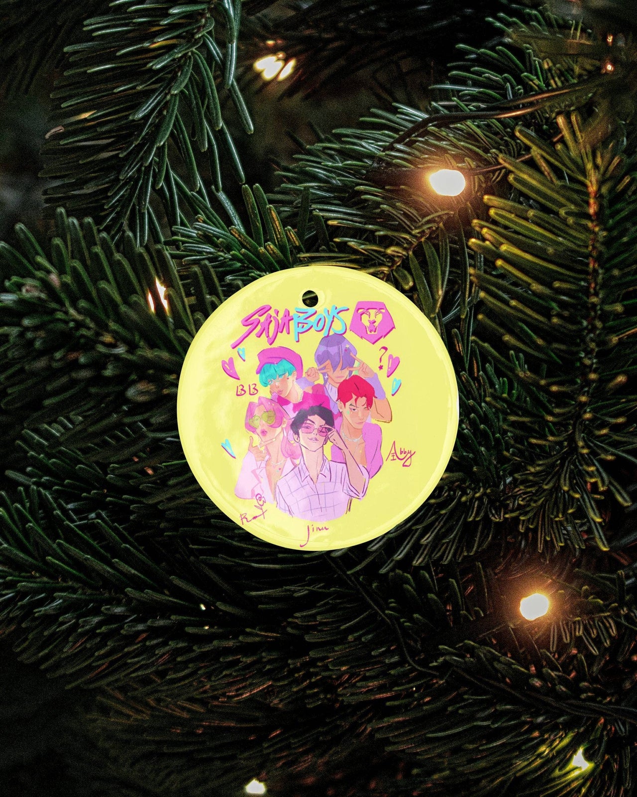 Saja Boys Kpop Ornament, K-Pop Demon Hunters Xmas Tree
