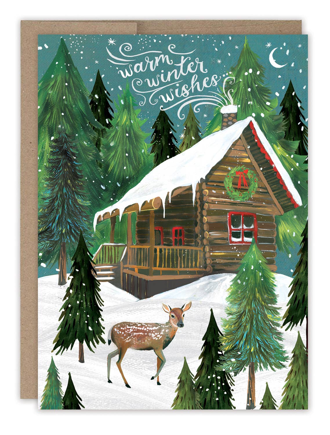 Winter Cabin Boxed Holiday Cards - Set of 10