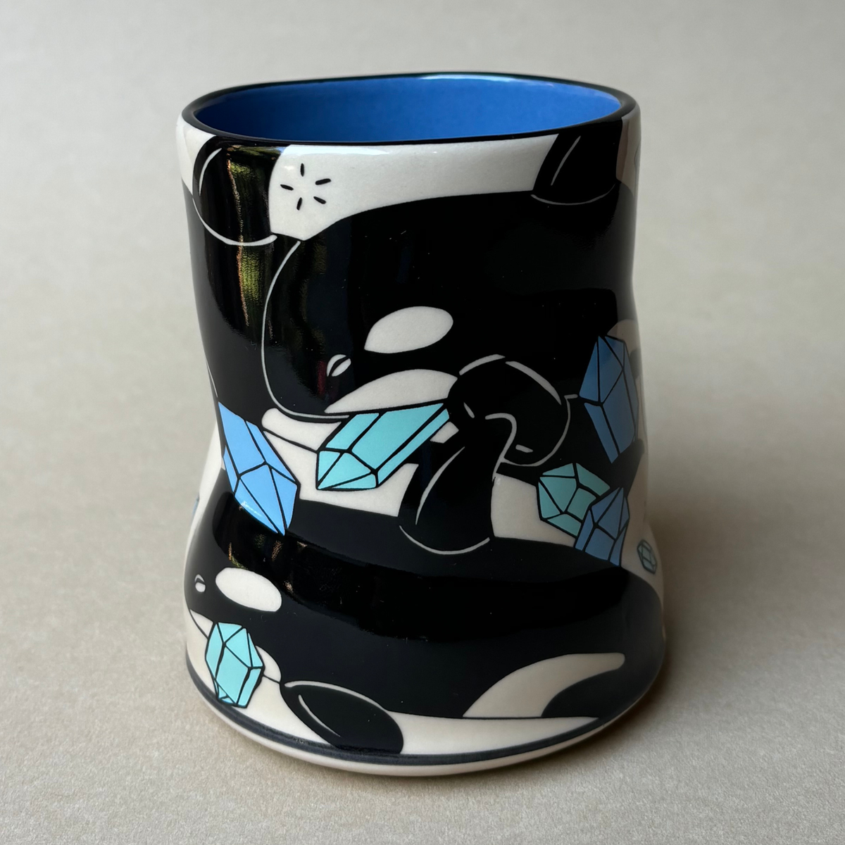 Lucky Orca Cup - XLarge Ceramic Christmas Holiday Mug