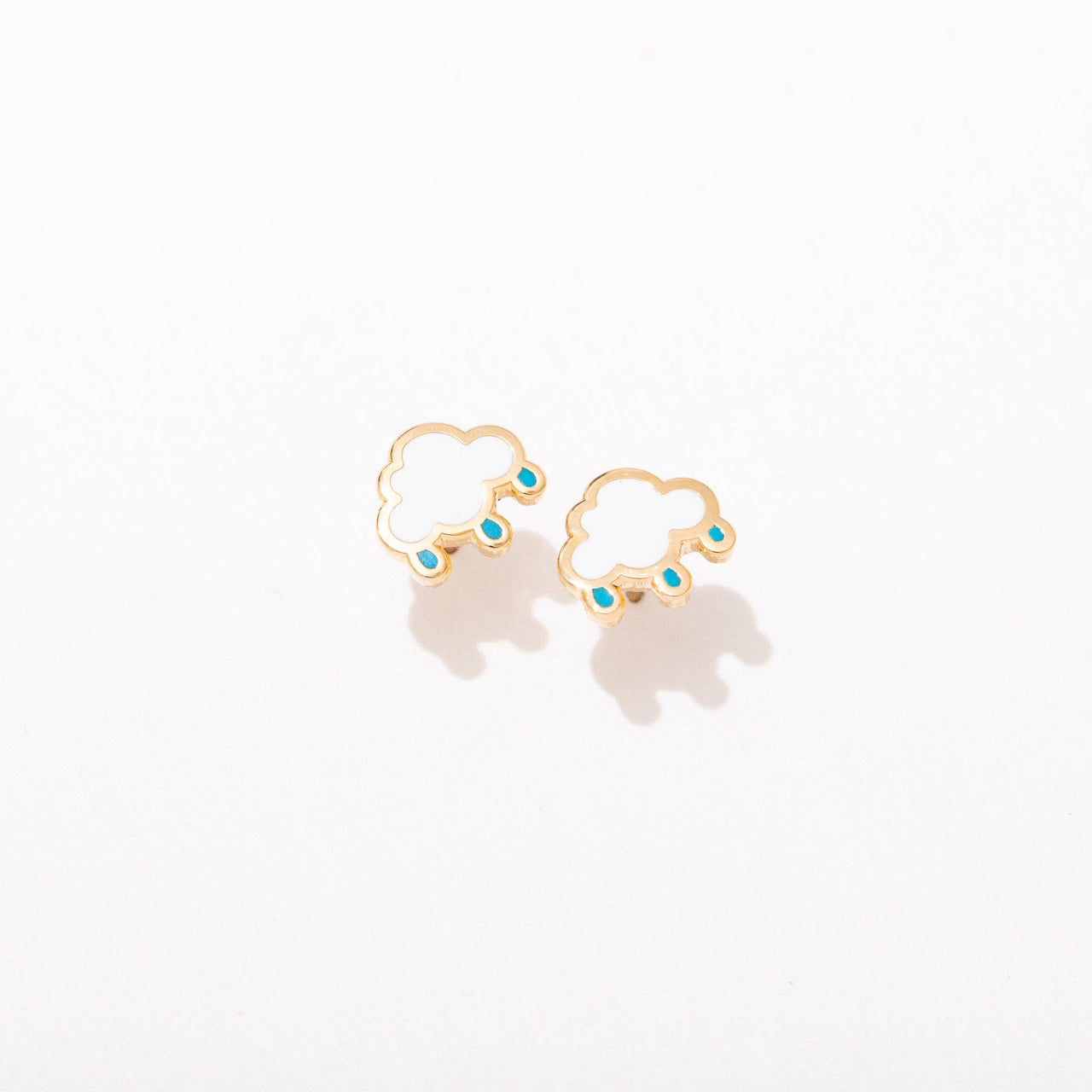 Rain Cloud Enamel Stud Earrings