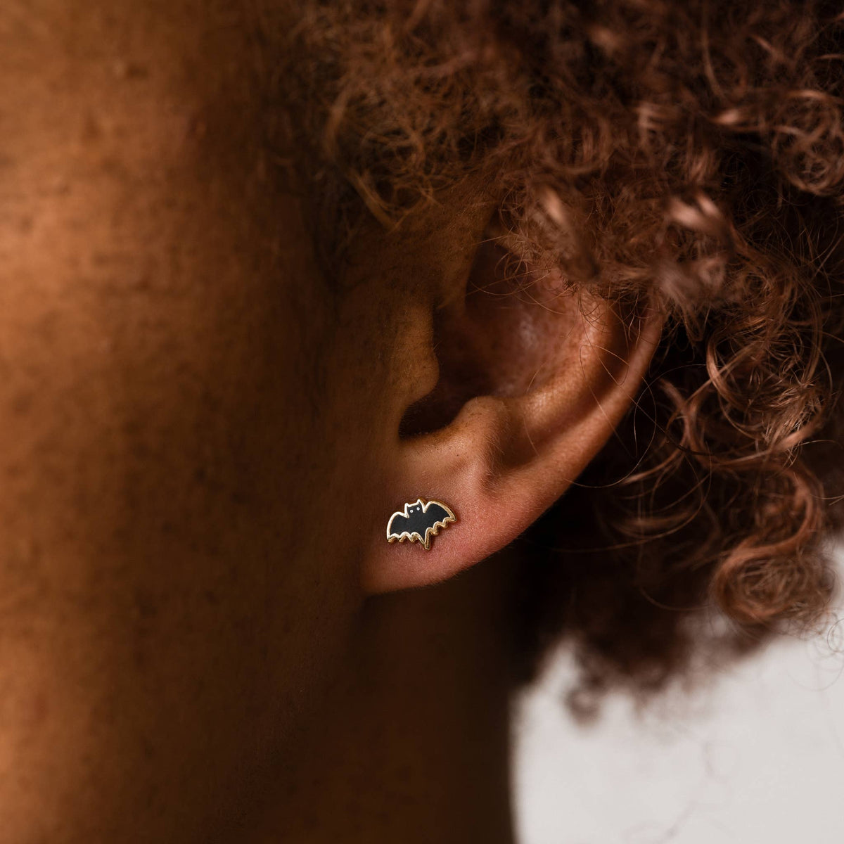 Bat Enamel Stud Earrings