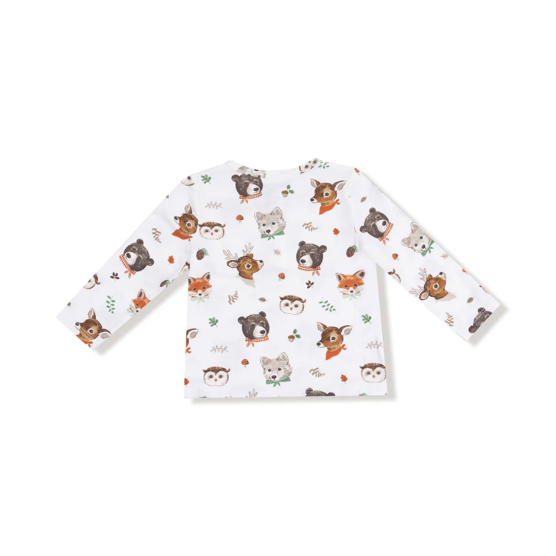 Woodland Animal Faces | Long Sleeve Henley