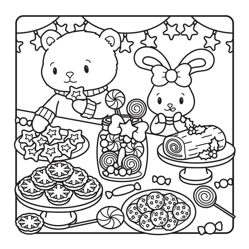 Snuggly Winter Coloring Book by