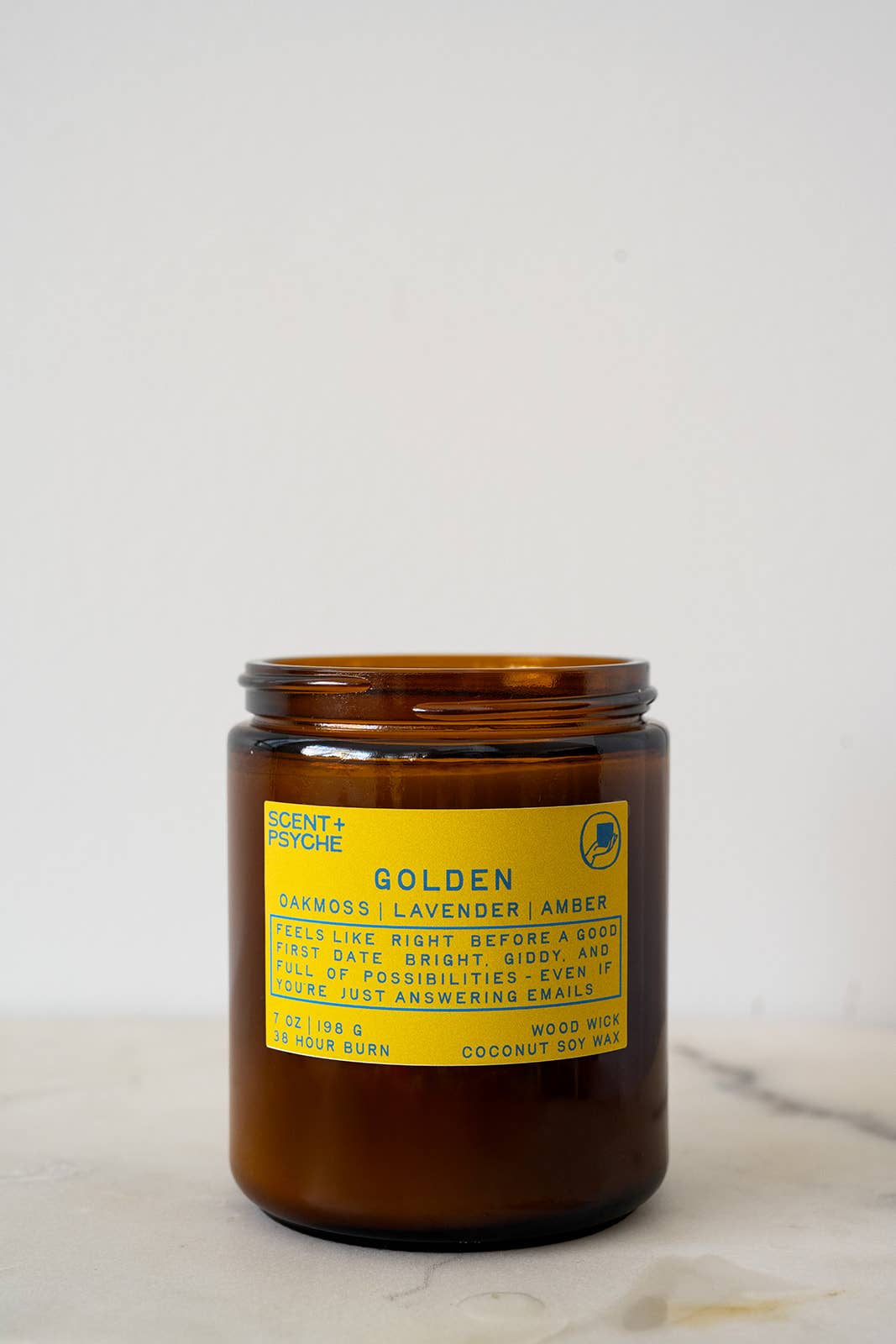 Golden | Oakmoss & Lavender Wood Wick Coconut-Soy Candle 7oz