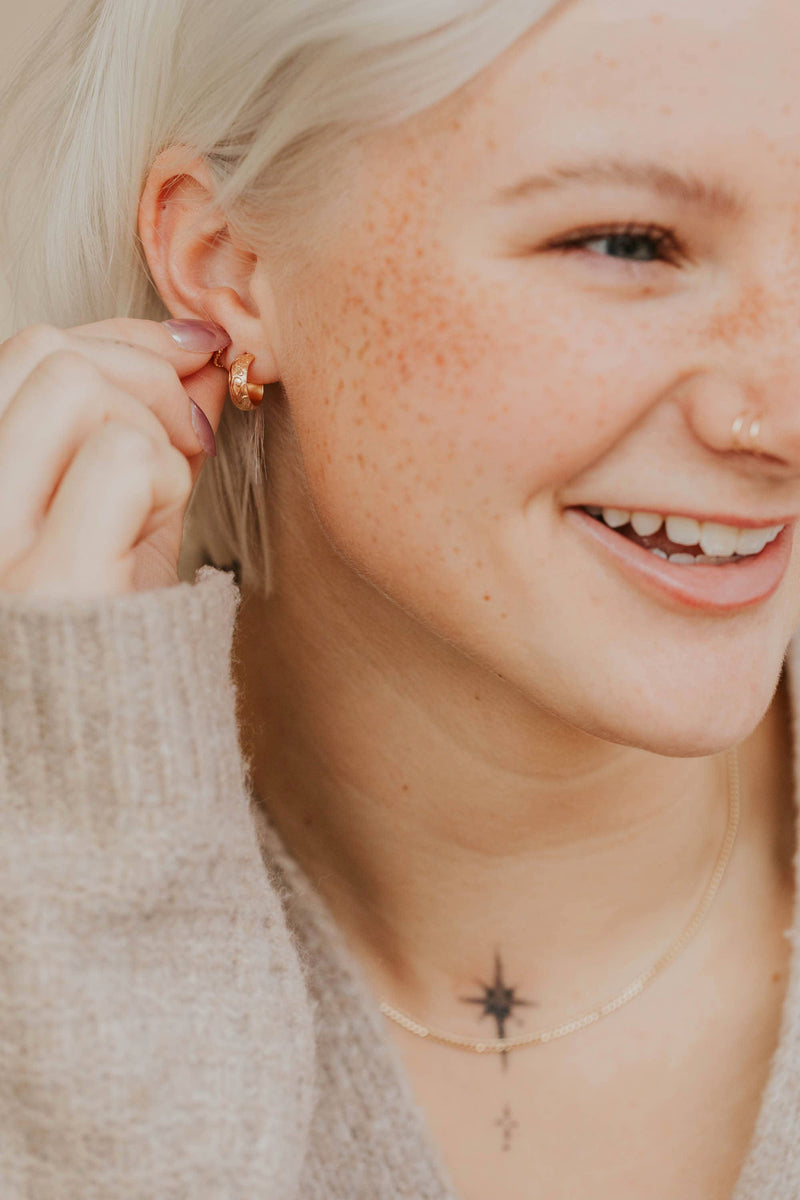 Baby Flora Hoops | 14kt Gold Fill + Sterling Silver