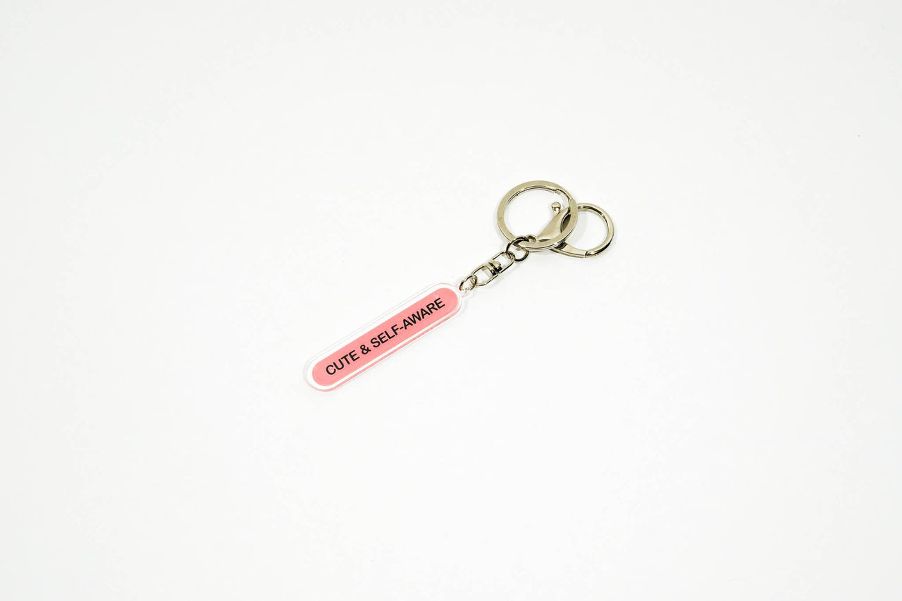 Cute & self-aware recycled acrylic keychain / bag charm
