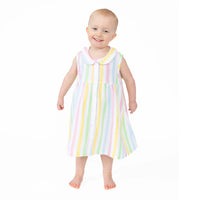 Stripes | Jill-Peter Pan Collar with Ric Rac Trim and Diaper Cover