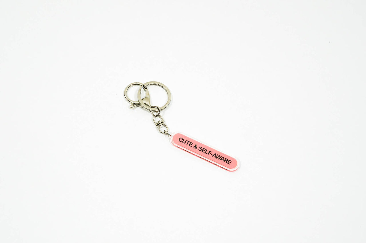 Cute & self-aware recycled acrylic keychain / bag charm