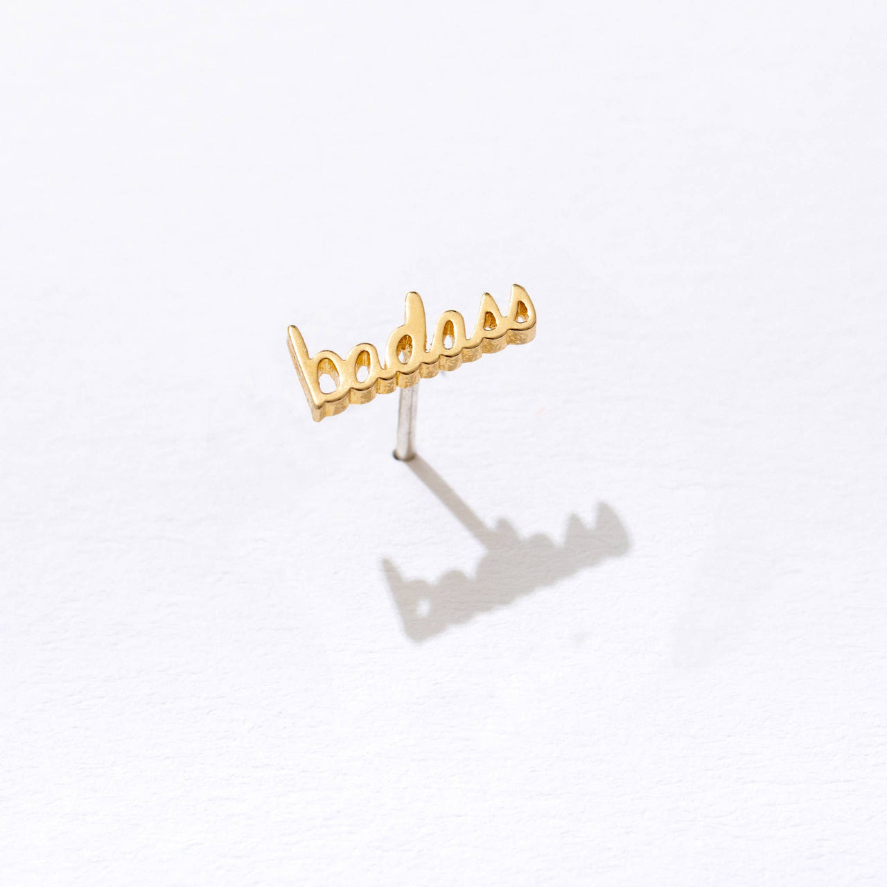 Gold Plated Badass Stud Earring - Single