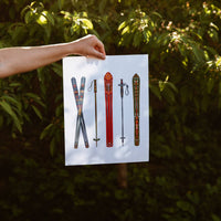Nordic Skis Apres Print Wall Art