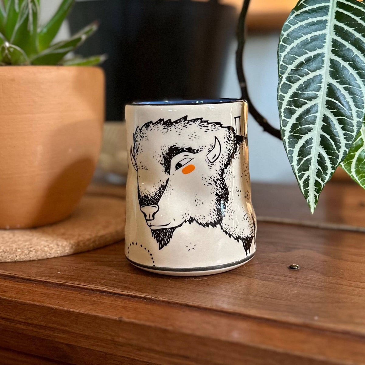 Lucky Bison Cup - XLarge Ceramic Mug - Father's Day