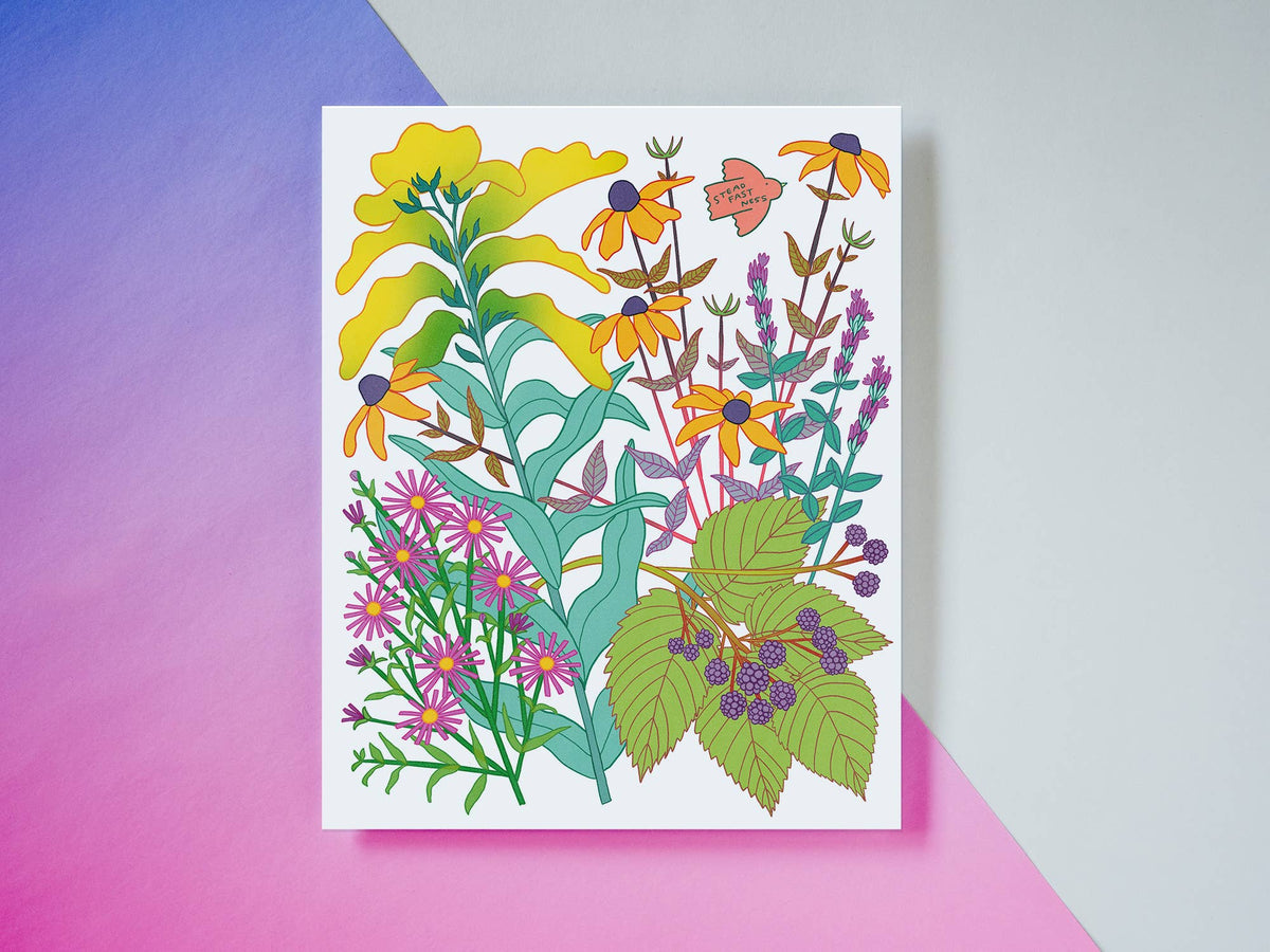 Steadfastness Prairie - Risograph Art Print