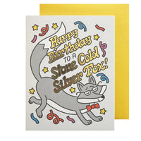 Silver Fox Birthday Card
