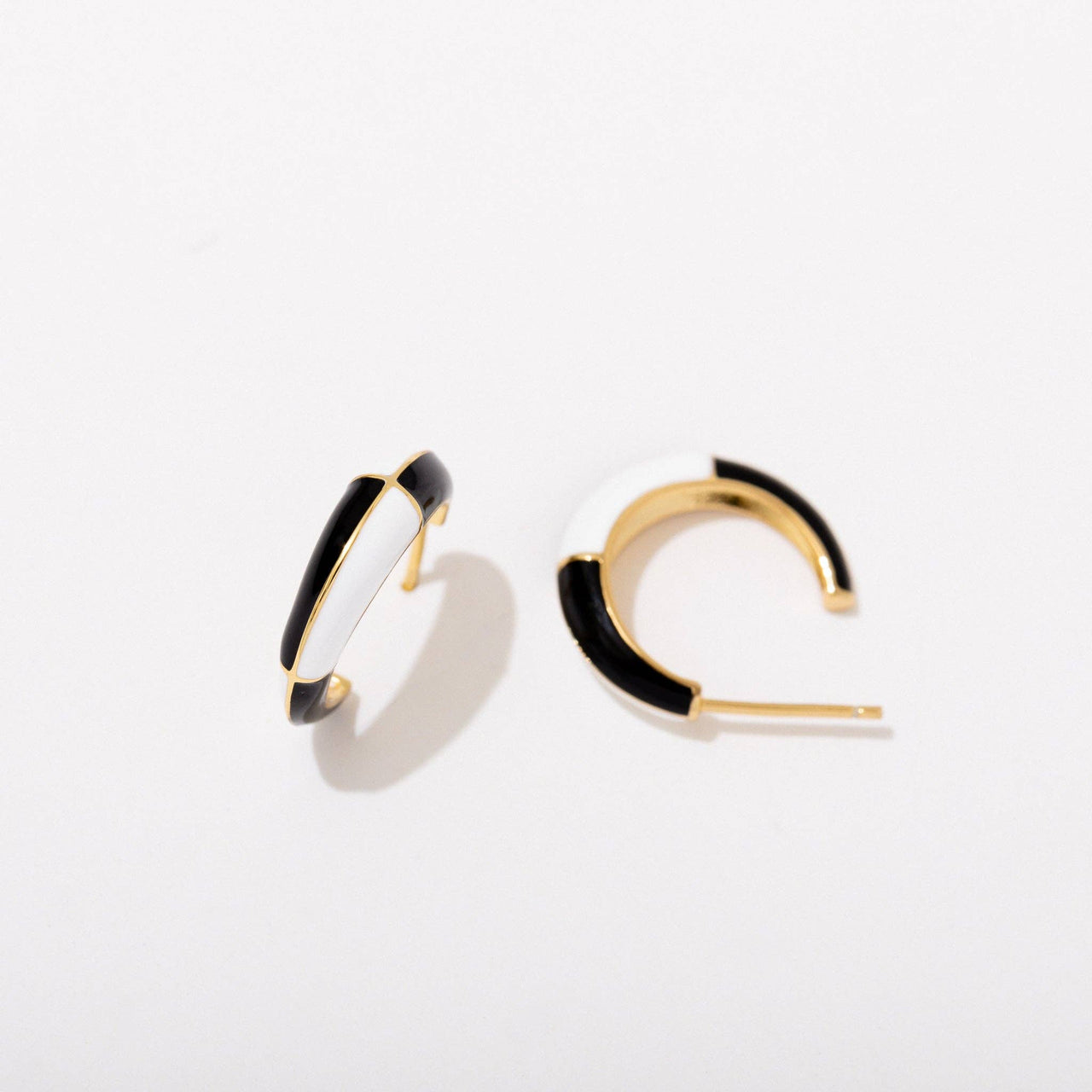 Checker Black & White Enamel Hoop