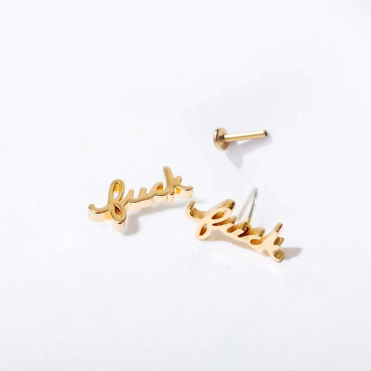 Fuck Script Flat Back Studs