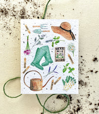 Gardening Greetings Plantable Wellness Mix Seed Card