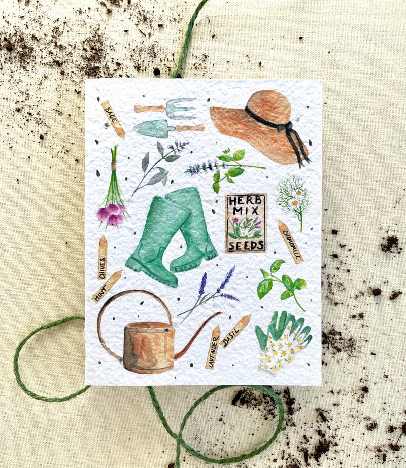 Gardening Greetings Plantable Wellness Mix Seed Card