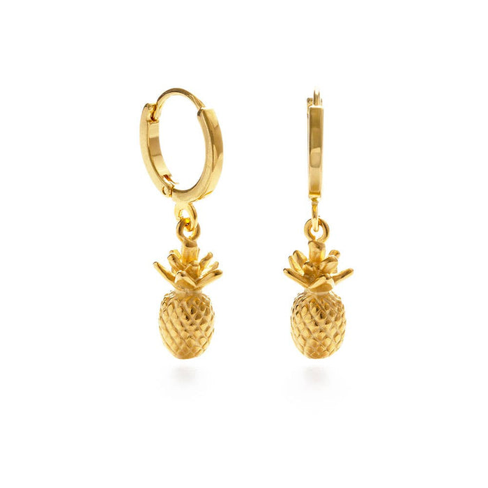 Pineapple Huggie Hoop Earrings