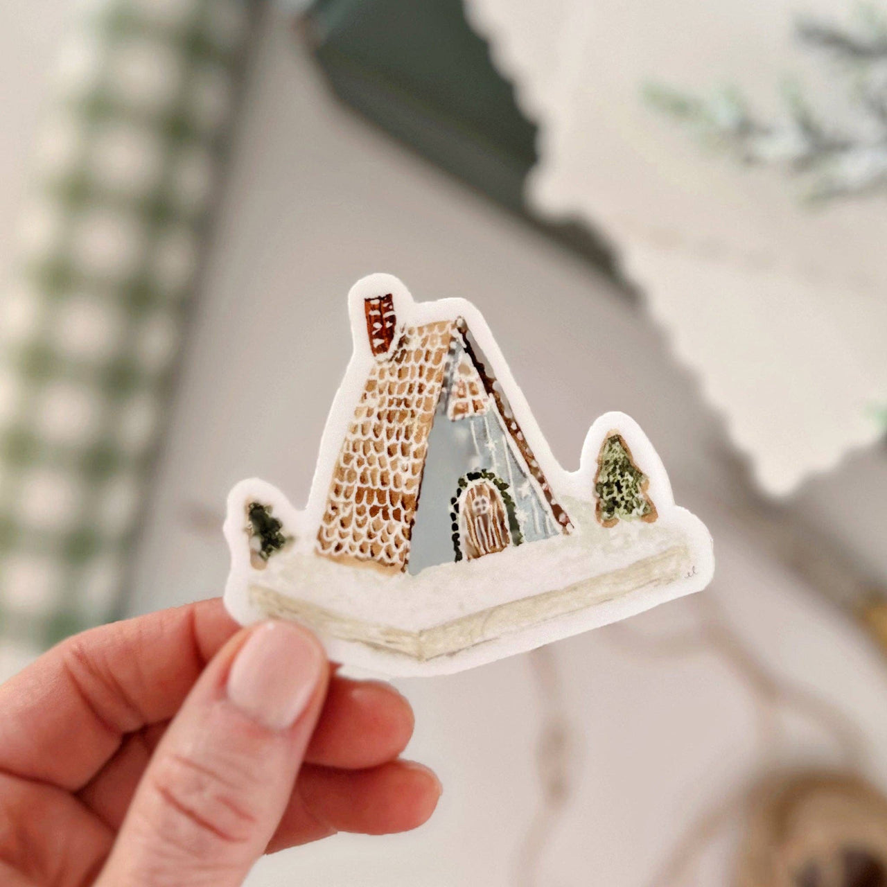 Gingerbread chalet sticker